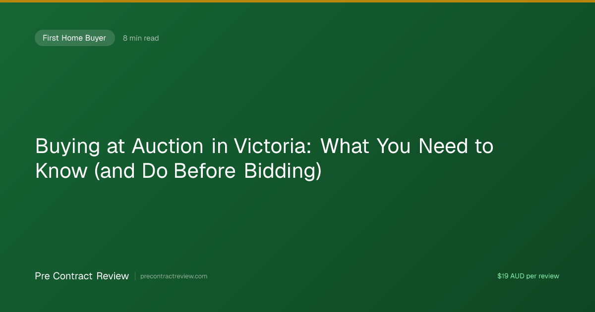 Buying at Auction in Victoria: What You Need to Know (and Do Before ...