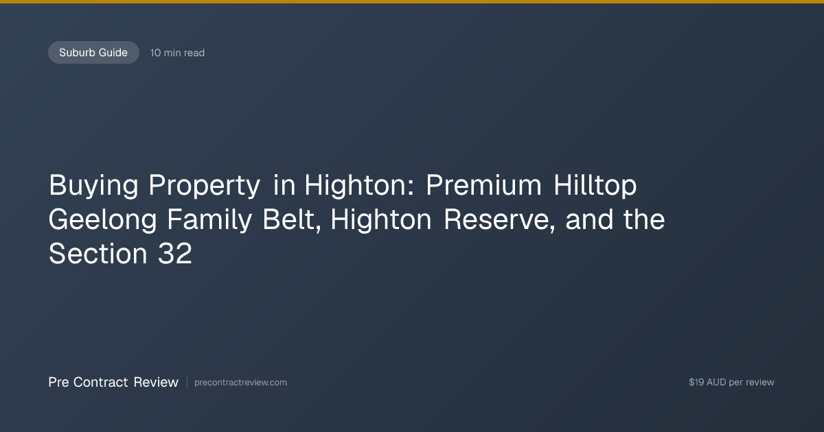 Buying Property in Highton: Premium Hilltop Geelong Family Belt ...