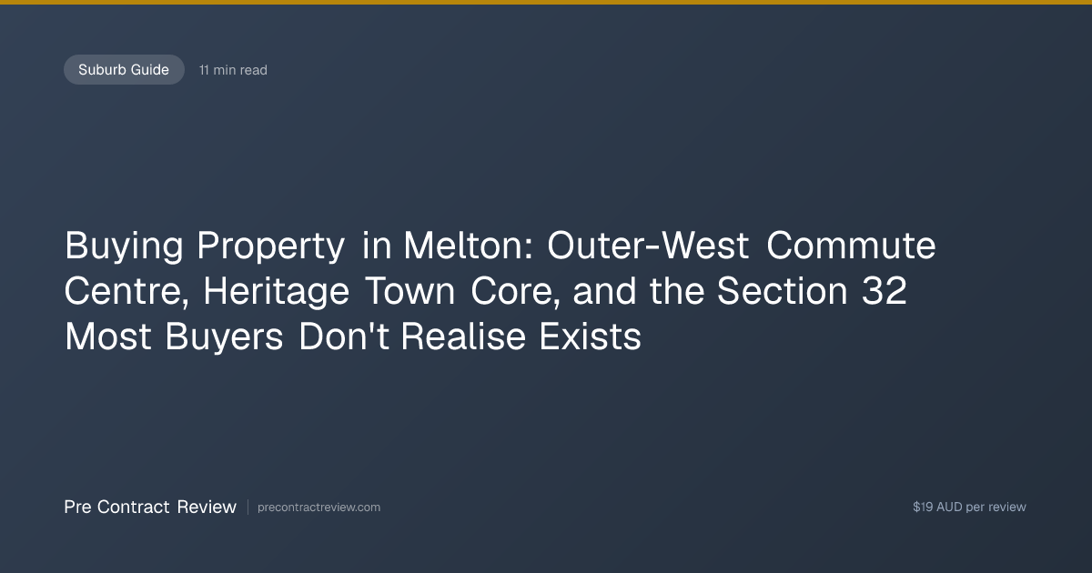 Buying Property in Melton: Outer-West Commute Centre, Heritage Town ...