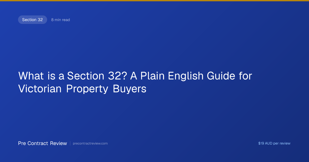 What is a Section 32? A Plain English Guide for Victorian Property ...